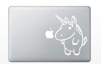 Fat Cute Unicorn (White) Vinyl Decal Stickers
