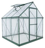 Palram HG5506G Hybrid Hobby Greenhouse, 6' x 6' x 7', Forest Green