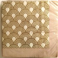 C R Gibson Gold Scallop 40 ct Cocktail Napkins