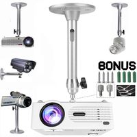 Universal Mini Projector Mount 2-Be-Best Mini Projector Ceiling Mounts 7 in / 18 cm 360° Rotation Mini Projectors Wall Mount Holder with Thread Adapters for Projector CCTV DVR Camera