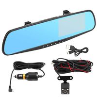 4.3Inch Full HD 1080P Car Backup Camera, Keenso Rearview Camera Mirror Dash Cam 170° 1080P Front 120° 720P Rear Dual Lens DVR Driving Video Recorder with Night Vision