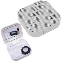Portable Contact Lens Case Box Travel Kit Mirror + Bottle + Tweezers Container Holder [ Regular ]