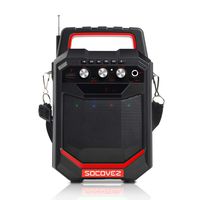 SOCOVEZ Portable Wireless Speaker Bluetooth 4.0 with Microphone Jack Loud Sound and Super Bass 3600mAh Battery 12H Playtime Wireless Speaker for Phone, Tablet, Computer, TV and More