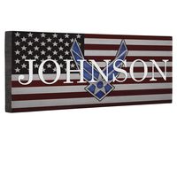 Hero Air Force Logo Flag CANVAS Home Décor