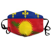 NUNOFOG Flag of Guadeloupe Unisex Safety Masks Washable and Reusable Cleaning Gardening Dust Respirator Mouth Masks for Men Women One Size