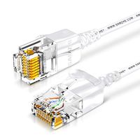 33ft Cat 6 Ethernet Cable Super Slim Long Internet Network Cable Hight-Speed Computer LAN Cable CAT 6 RJ45 Ethernet Cable for SAMZHE (White)