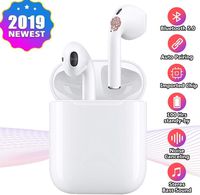 Bluetooth Headset, in-Ear Sports Bluetooth 5.0 Headphones, 3D Stereo Noise Cancelling Headphones with Portable Charging Case for Wireless Earbuds, IPX5 Waterproof for Apple Airpods Android/iPhone