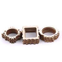Yevison 30 Pcs Unfinished Frame Carved Wooden Ornaments Embellishment for Scrapbooking Card DIY Crafts Adorable Quality and Practical