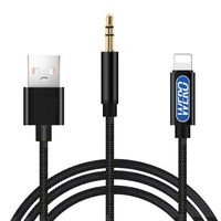 WERO 3.5mm Jack AUX Lead Cable for Car/Vehicle/Home Stereo Headphone Applicable for iPhone Xs MAX X 8/7 Plus 6s/6 iPad iOS12 Audio Output (Black Cord)