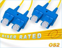 FiberCablesDirect - 0.5M OS2 SC SC Fiber Patch Cable | Duplex 9/125 SC to SC Singlemode Jumper 0.5 Meter (6.56ft) | Length Options: 0.5M-300M | ofnr sc-sc Single-Mode dup sc/sc smf dx Yellow PVC