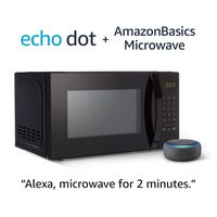 AmazonBasics Microwave bundle with Echo Dot (3rd Gen) - Charcoal