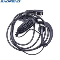 BAOFENG Dual PTT Earphone for Pofung UV-82 Series Two Way Radio (Including UV-82HP, UV-82X, UV-82C, UV-82L,UV-8D,GT-5, UV-82 V2+ and Many More) (1)