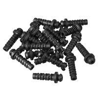 uxcell 25pcs 3mm Inner Dia PVC Strain Relief Cord Boot Protector Power Tool Hose Black