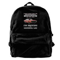 MIJUGGH Canvas Backpack May Look Like General Lee Dukes of Hazzard Rucksack Gym Hiking Laptop Shoulder Bag Daypack for Men Women