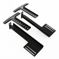 LUCID L300 Bed Base 5 Minute Assembly Adjustable, Headboard Brackets, Black