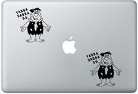 Fred Flintstone FlashDecals3469 Set Of Two (2x) , Decal , Sticker , Laptop , Ipad , Car , Truck