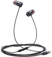 in Ear Headphones Wired Earbud with Line-in Microphone Heavy Bass Dynamic Driver Earphones with Non Tangle Fabric Braid for Running Gym Android Phones Music Player Dark Chrome E42