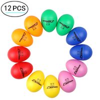 Plastic Egg Shakers, Ehome 12 Pcs Percussion Musical Egg Maracas Easter Egg Kids Toys with Assorted Colors.