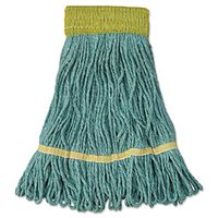 O'Dell Mop Head, Super Loop Head, Cotton/Synthetic Fiber, Small, Green, 12/Carton, New