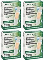 Waterproof Bandages, Breathable and Transparent, Thin and Flexible,100-ct