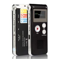 ACEE DEAL Digital Voice Recorder 8GB, Audio Voice Activated MP3 Player with Android USB Port, Multifunction Recorder Dictaphone with Built-in Speaker, Include Cables and Earphones Silver on Balck