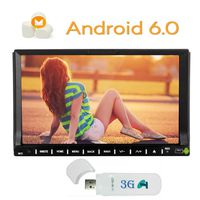 Eincar Double Din Car GPS Sat Navigation 7 inch HD Android Car Radio Stereo Head Unit DVD/CD/Radio Player Stereo System Support SWC/Bluetooth/SD/USB/EQ/4G/WIFI with 3G dongle Input