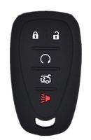 KAWIHEN Silicone Key Fob Cover Case Protector Smart Remote Control Shell Keyless Entry Case Holder Cover For 5 button 2016 2017 Chevrolet Camaro Cruze Malibu HYQ4EA