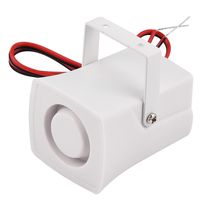 Home Siren,Home Security Alarm Siren,DC 12V 120DB Mini Electronic Wired Alarm Siren Horn for Security System,Indoor Siren Alarm,Electronic Buzzer Security Horn Active Speaker Burglar Alarm Siren