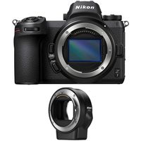 Nikon Z7 45.7MP FX-Format Full-Frame 4K Mirrorless Camera (Body) with FTZ Mount Adapter for NIKKOR F-Mount Lenses