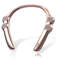 Bluenin Wearable Neckband Bluetooth 5.0 Speaker,Wireless Collar Speaker Qualcomm apt-X CVC 8.0 Noise Cancelling 3D Sound Personal Sport Speaker with Mic-New Upgraded (Rose Gold)