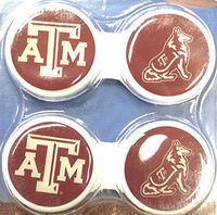 California Accessories Texas A&M Aggies Contact Lens Case 2 Pack