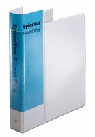 Cardinal SpineVue Locking Round Ring Binder, 1.5-Inch, White (16703V2)