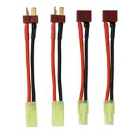 2 Pairs ShareGoo Mini Tamiya Style Connector to Deans T Plug Male Female 16AWG Silicone Cable Wire Adapter for RC ESC Speed Controller Lipo Battery Charging,3.14"