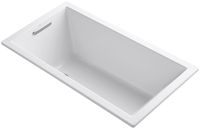 KOHLER K-1130-0 Underscore Rectangle Bathtub, White