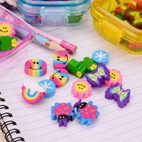 QHB Pencil Eraser 22Pcs Cute Animal Shape Eraser Rubber Students Stationery School Home Cute Kid Gift