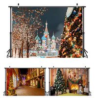 Elever Christmas Printed Background Cloth Photography Props Wall Art Decoration Backgrounds
