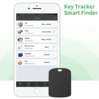 Key Finder, CC-Show Wireless GPS Phone Locator, Smart Wallet Tracker, Anything Anti Lost Alarm with Selfie Shutter/Remote Control for iOS/Android App, Shield Shape (Black)