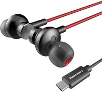 Acessorz Wired in-Ear Magnetic Earbuds with Mic for Google Pixel 2 XL - Red