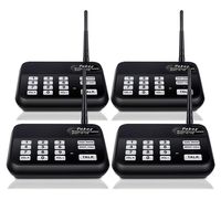 Wireless Intercom System (New Version), TekeyTBox 1800 Feet Long Range 10 Channel Digital FM Wireless Intercom System for Home and Office, Walkie Talkie System for Outdoor Activity (4 Stations Black)