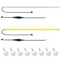 Azyvigo 1 60cm Turn Signal Lamp Styling, DRL Flexible LED Tube Strip, Daytime Running Decorative, Car Angel Eye Neon Lights White/Yellow (2 Pieces)