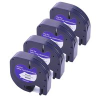 BEYONDTEK letratag Refills Compatible Dymo letratag Refills White Plastic 91331 S0721660 dymo labelTape for DYMO Label Maker LetraTag Plus LT100H LT100T QX50 LetraTag Tape1/2 Inch x 13 Feet 4PACK
