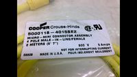 CROUSE HINDS 5000118-4015SEZ CORDSET Micro Mini Connector Assembly 2METER