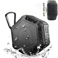 KEROLFFU (Upgrade) Outdoor Waterproof Bluetooth Speaker, 15Hour Mini Shower Travel Speaker, Enhanced Bass,Wireless Portable Built-in Mic for Sports Pool Beach Hiking Camping (Suction-Cup)