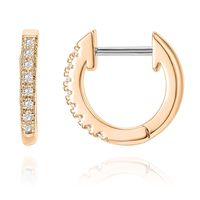 PAVOI 14K Rose Gold Plated Post Cubic Zirconia Cuff Earring Huggie Stud