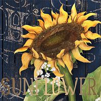Sunflower Splendor Metallic Paper Luncheon Napkin, Set of 20-7 x 1 x 7 Inches