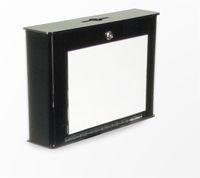 Displays2go Key Drop Box, Mechanic/Garage, Wall Mount Slot, Locking with Sign Holder, Black (UKBFL)