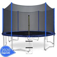 ORCC 15FT 12FT Kids Trampoline, TUV Certificated, with Enclosure Net Jumping Mat and All Accessories, Best Gift for Kids (12 feet)