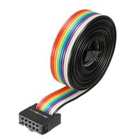 uxcell IDC Rainbow Wire Flat Ribbon Cable 10 Pins 148cm Length 2.54mm Pitch Type-C