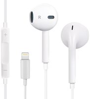 WODIPO Lighting Earbuds/Headphones/Earphones with Microphone Noise Isolating,in-Ear Wired Earbuds, Earphones,Compatible Apple iPhone 11,iPhone X,XS,XR,XS MAX,8/8 Plus and 7/7 Plus All Devices.(White)