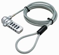 Sendt Silver Notebook/Laptop Combination Lock Security Cable